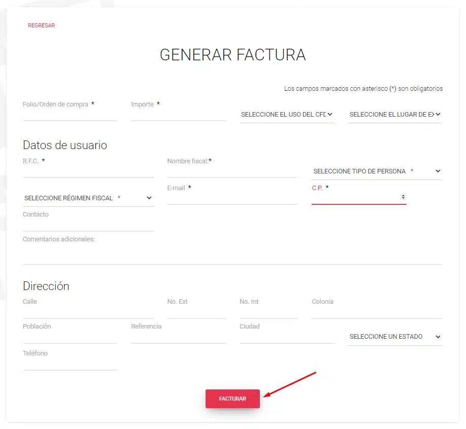 Facturacion Delicias del Contry Datos del ticket y fiscales
